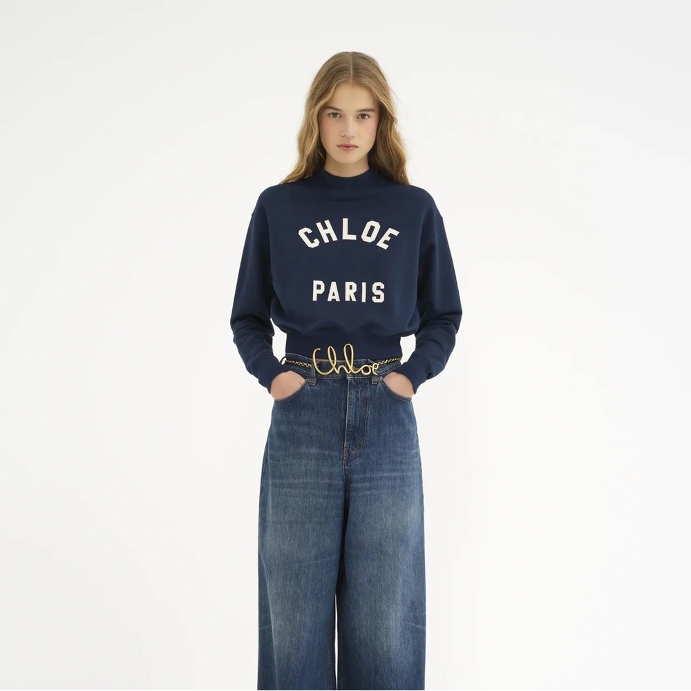 ✨ CHLOE navy logo sweatshirt $1,190 - Picture 3 of 5